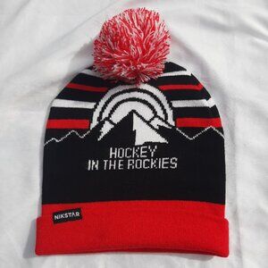 Hockey Nikstar Beanie Cap Hat "Hockey in the Rockies"